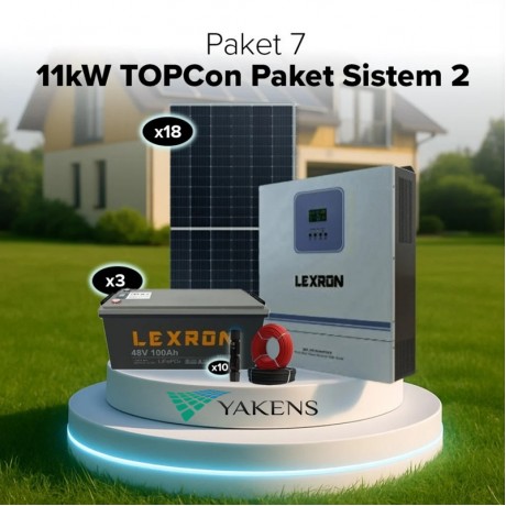 Klimalı Büyük Ev Paketi Topcon Monokristalli Bağ Evi Hazır Solar (Paket 7)